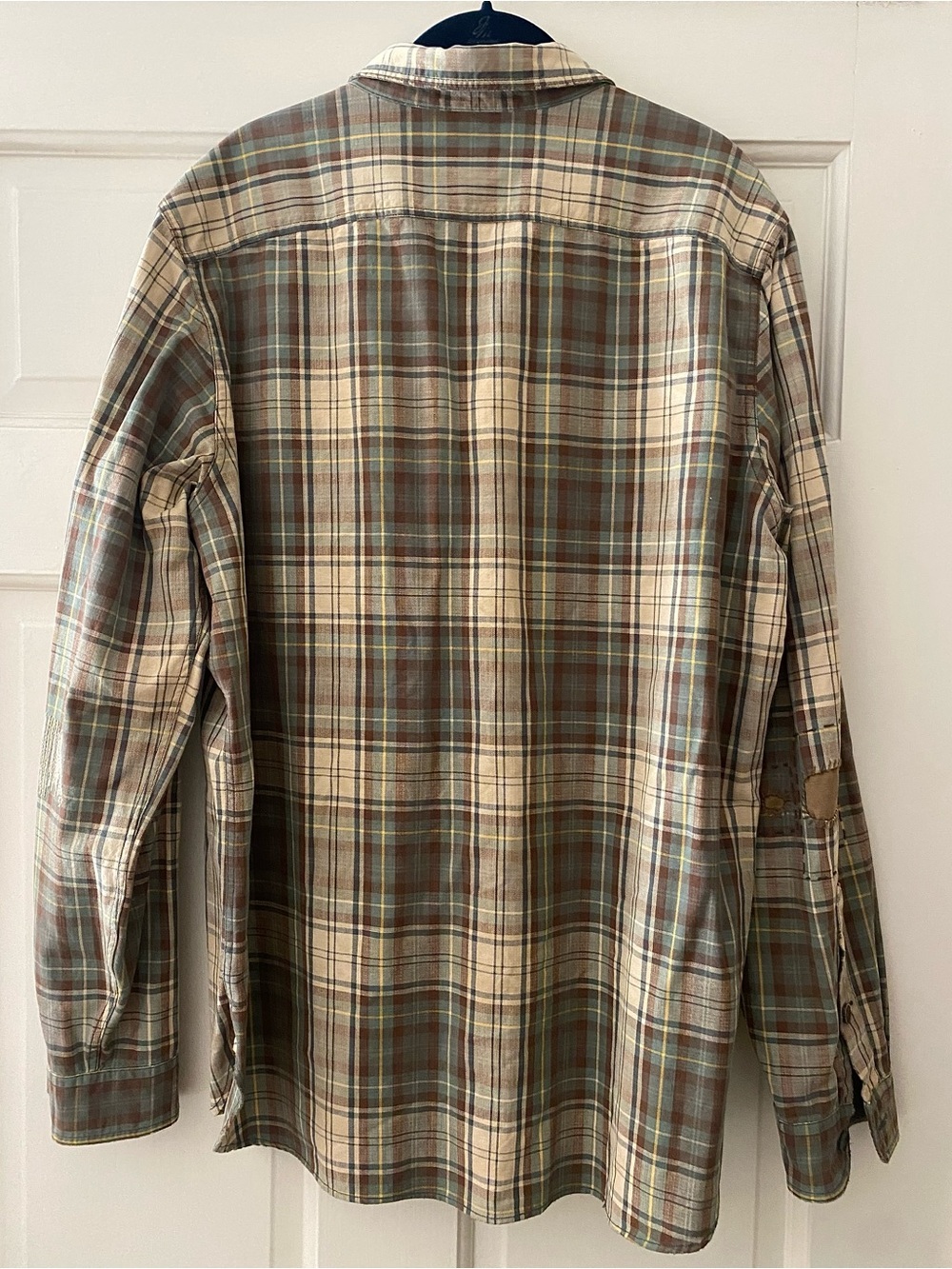 RRL Repaired Plaid Twill Work-shirt XL - Picture 3 of 13